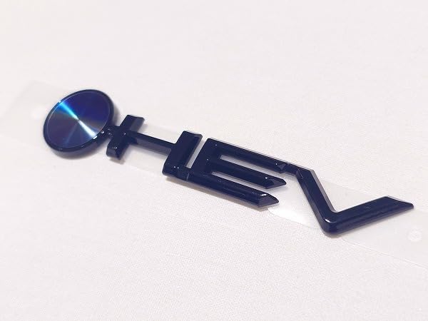 Genuine Toyota 80 Series Harrier Hybrid Back Door HEV Emblem Black Fluid Hybrid Generic Compatible Domestic Genuine Parts