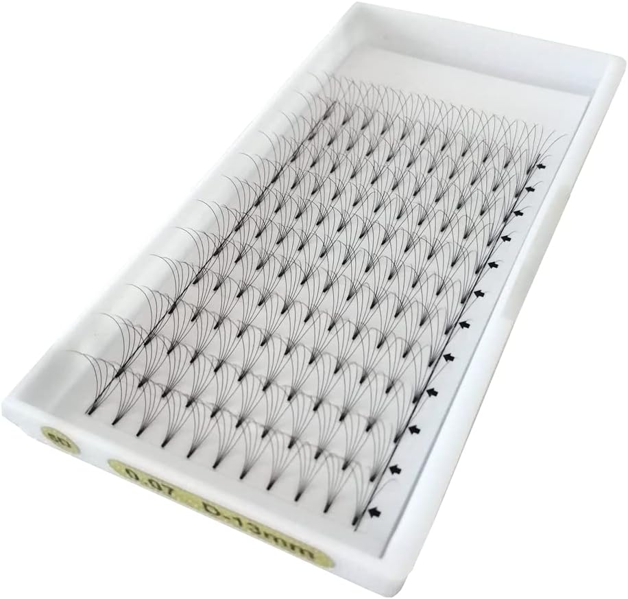 Eyelash Extensions, 3 Boxes, 5D Volume Eyelashes, C D Curl, Thickness 0.03 inches (0.07 mm), 12 Rows, 5 Bundles, Matsueku False Eyelashes, Natural, Popular, 3 Trays Short Stem 5D Eyelashes Extension