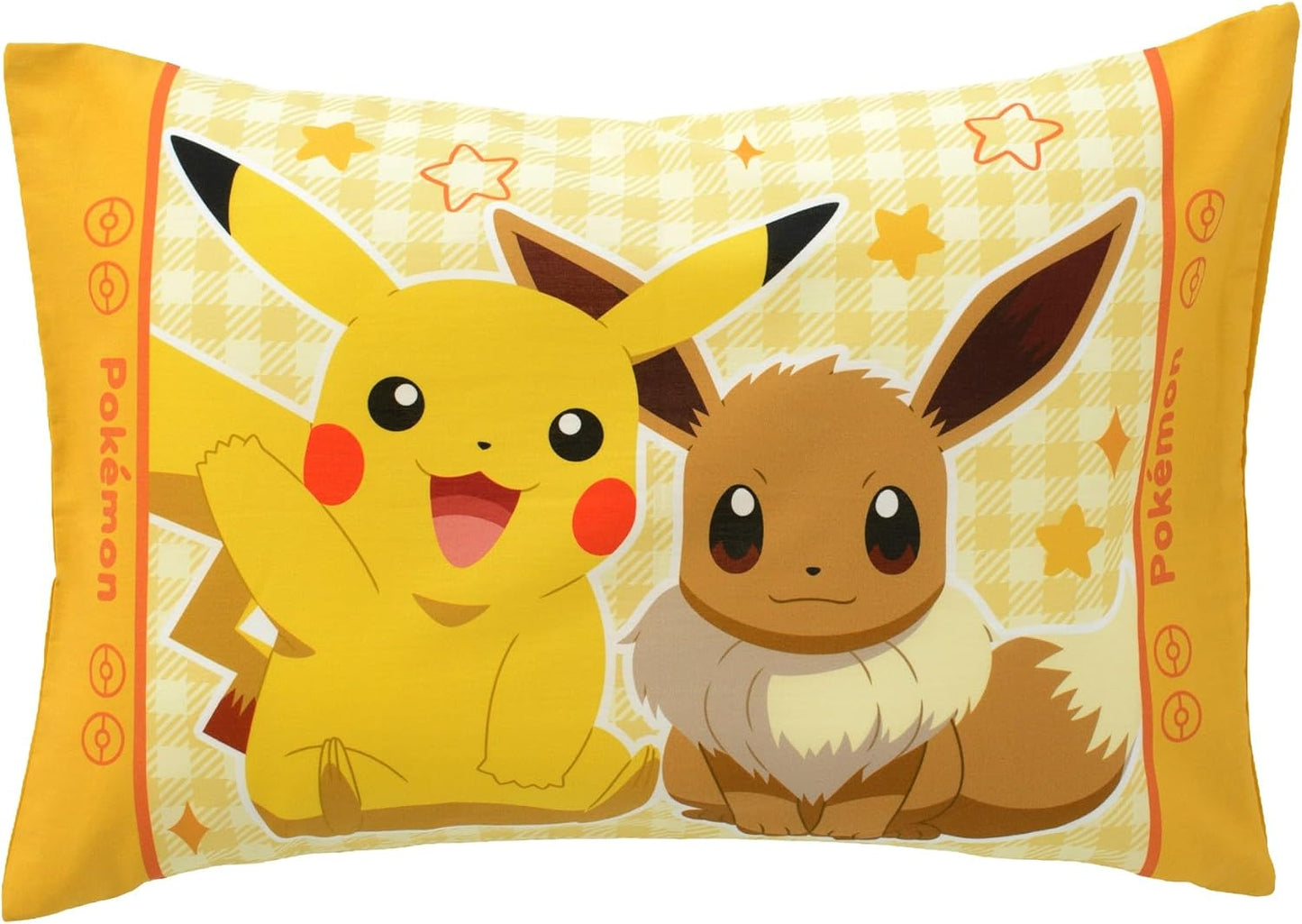 Moripilo Children's Pillow, Pokémon, 100% Skin-friendly, Character Cotton, Washable Pillow, Low Pillow, Pillow Cover, Approx. 11.0 x 15.4 inches (28 x 39 cm) (Pokemon NL Check)