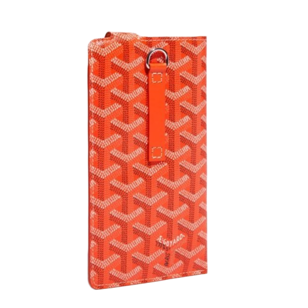 GOYARD 'ORANGE' MONTMARTE MM GLASSES CASE