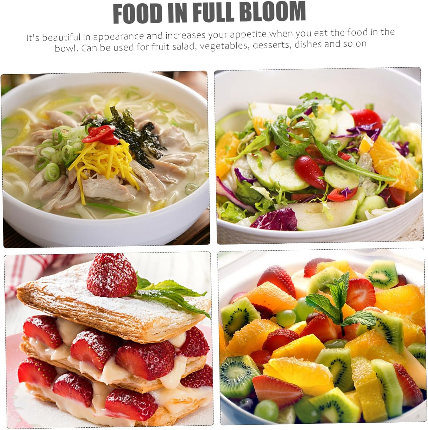 FELTECHELECTR Ramen, Salad, Fruit, Cute, Ramen, Kitchen Soup, Bee, Melamine