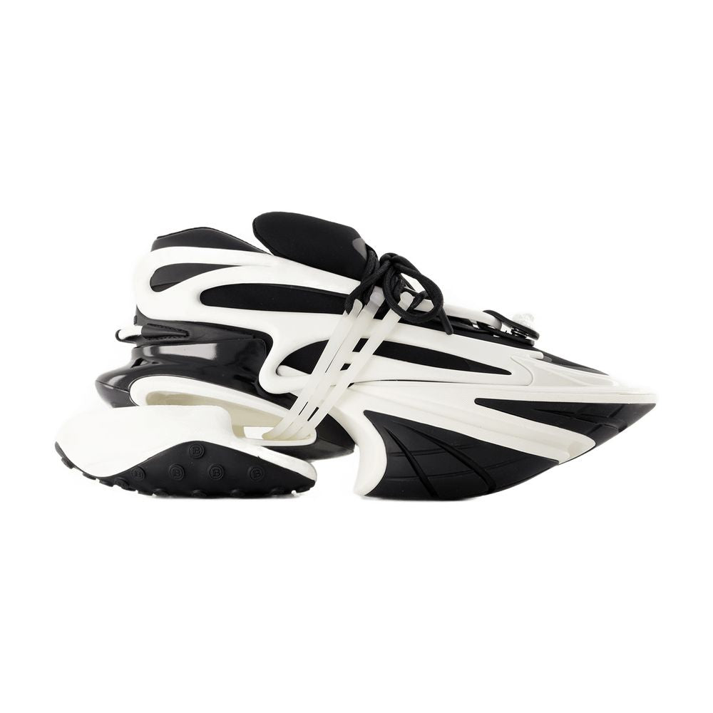 Balmain ユニコーンスニーカーバルメインレザーブラック/ホワイト - Image 2