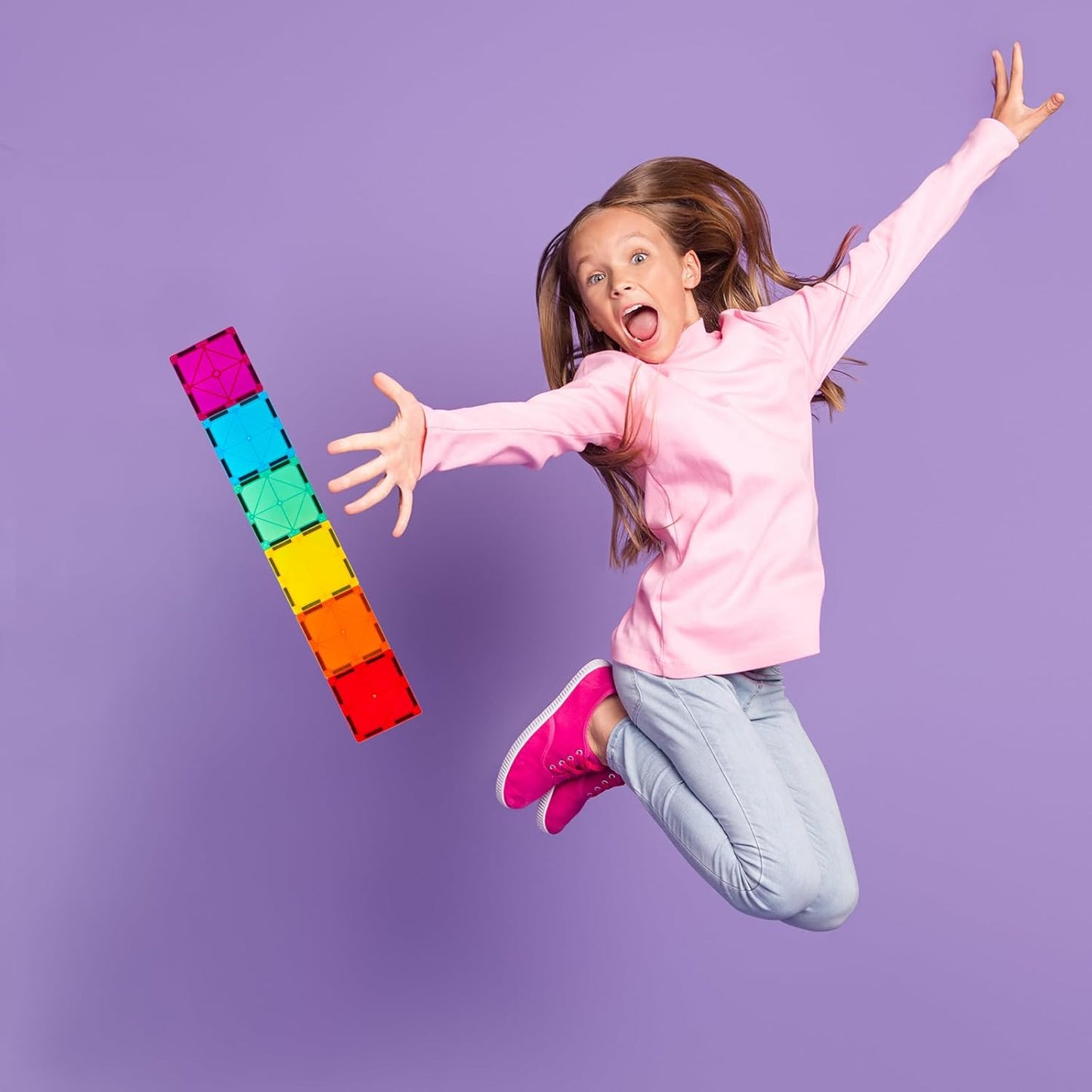 Gemmicc 136PCS Magnetic Tiles Building Blocks for Kids STEM Approved Educational Toys Magnetic Puzzle Building Blocks for Boys Girls with 2 Cars