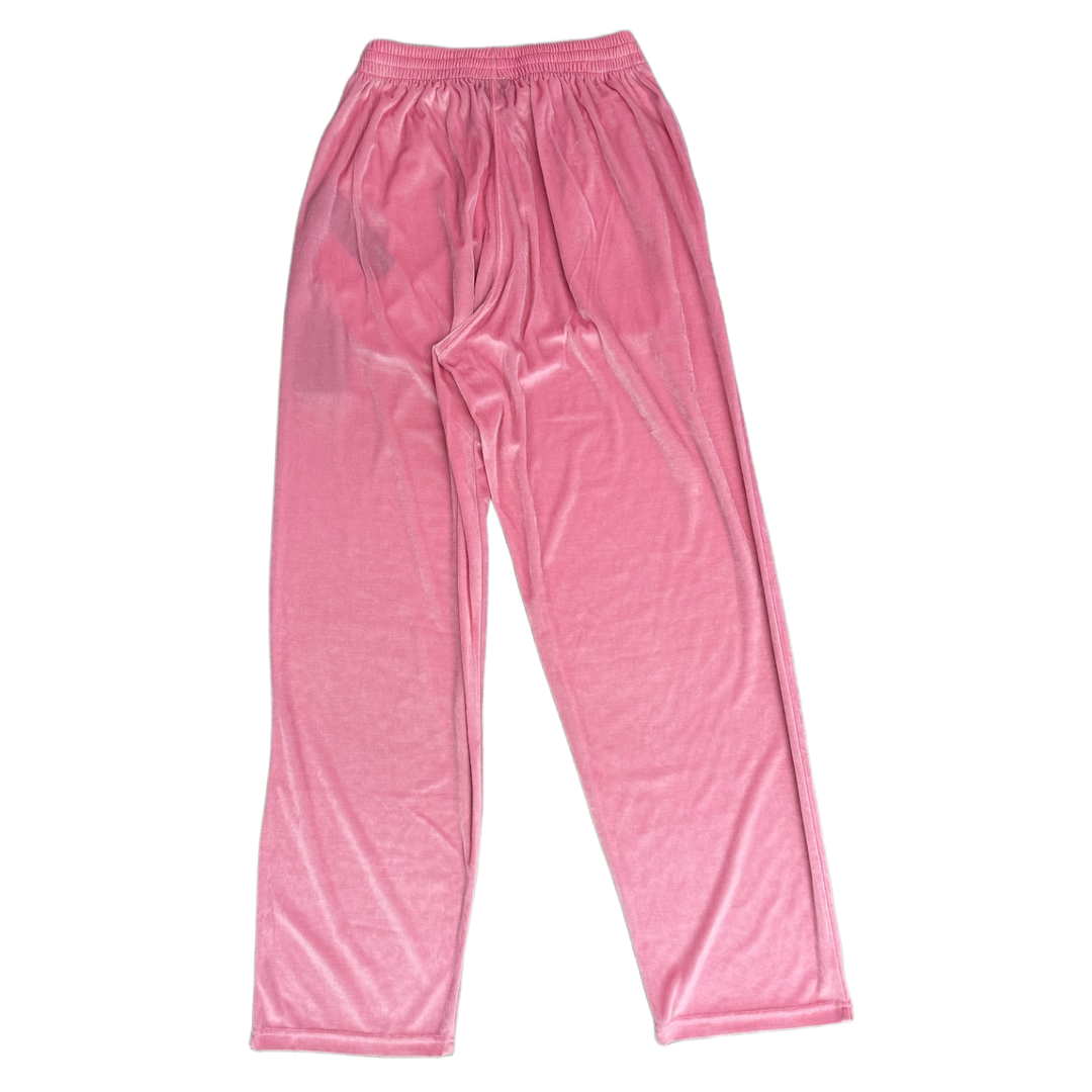 BALENCIAGA 'PINK' VELVET TRACK PANTS