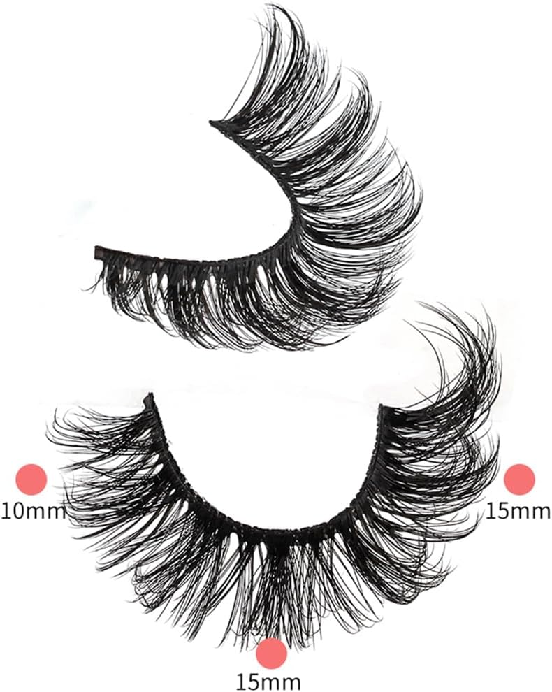 Long&Short 5ペア つけまつげ フェイクミンク まつげ 超濃密 舞台用 ロングまつげ (Long-M45)