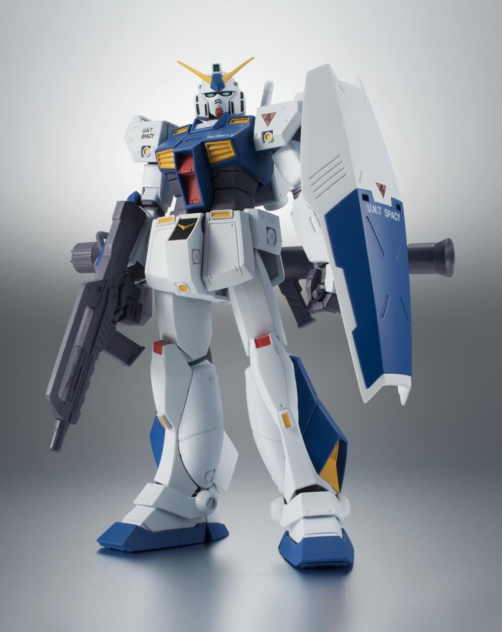 TAMASHII NATIONS Robot Spirits, Mobile Suit Gundam 0080, War in the Pocket, RX-78NT-1, Gundam NT-1 & Chobam Armor Version, A.N.I.M.E. Approx. 4.9 inches (125 mm), ABS & PVC Pre-painted Action Figure
