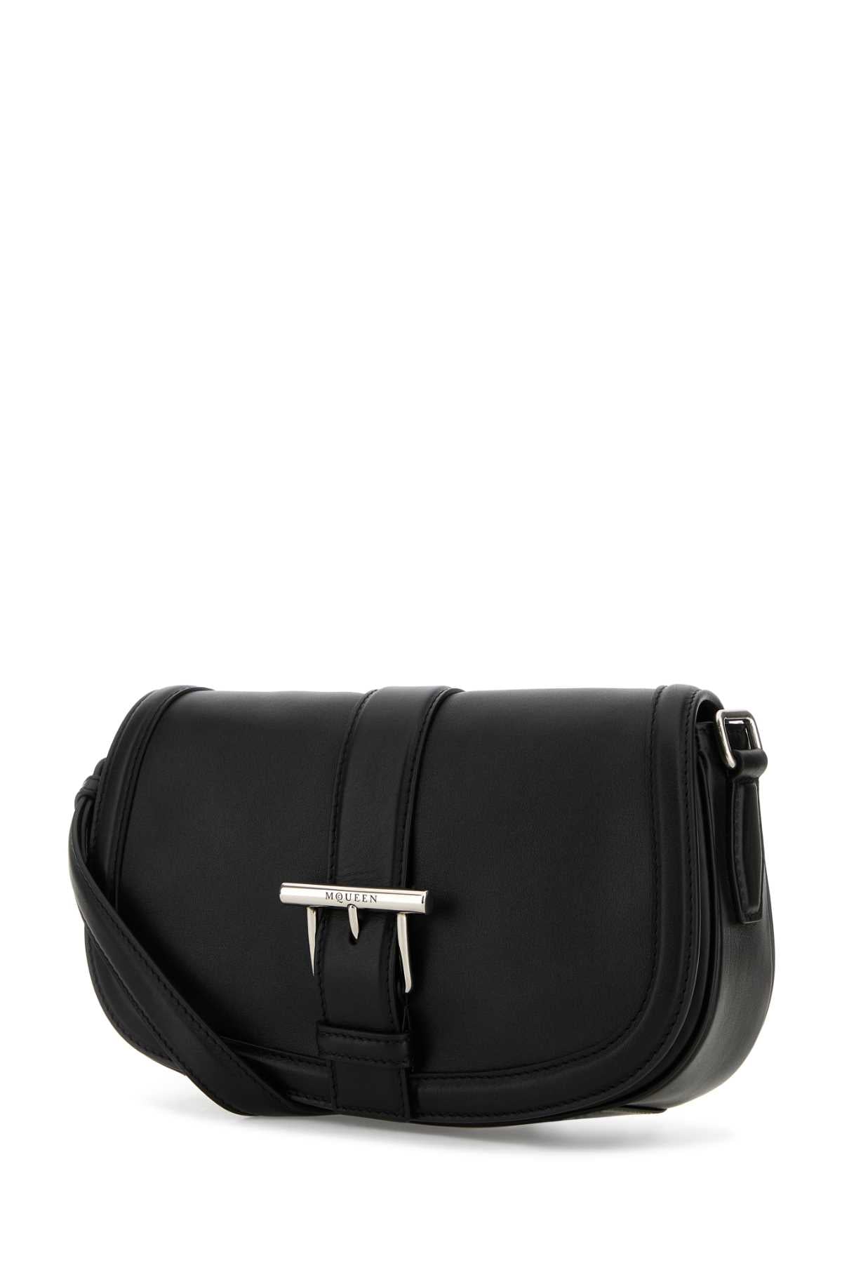 Alexander Mcqueen アレクサンダーマックイーンブラックレザーサッチェルクロスボディバッグ - Image 2