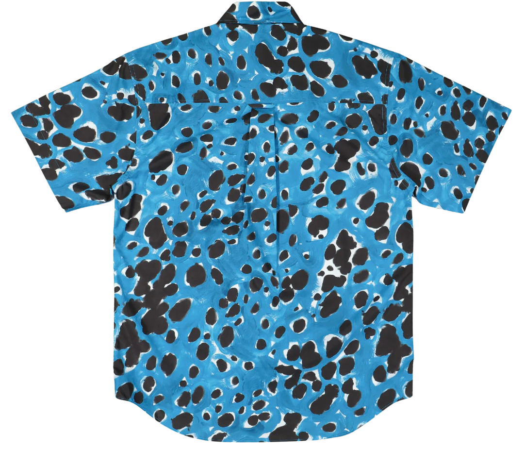 MARNI 'PAINT DOTS' BLUE BUTTON SHIRT