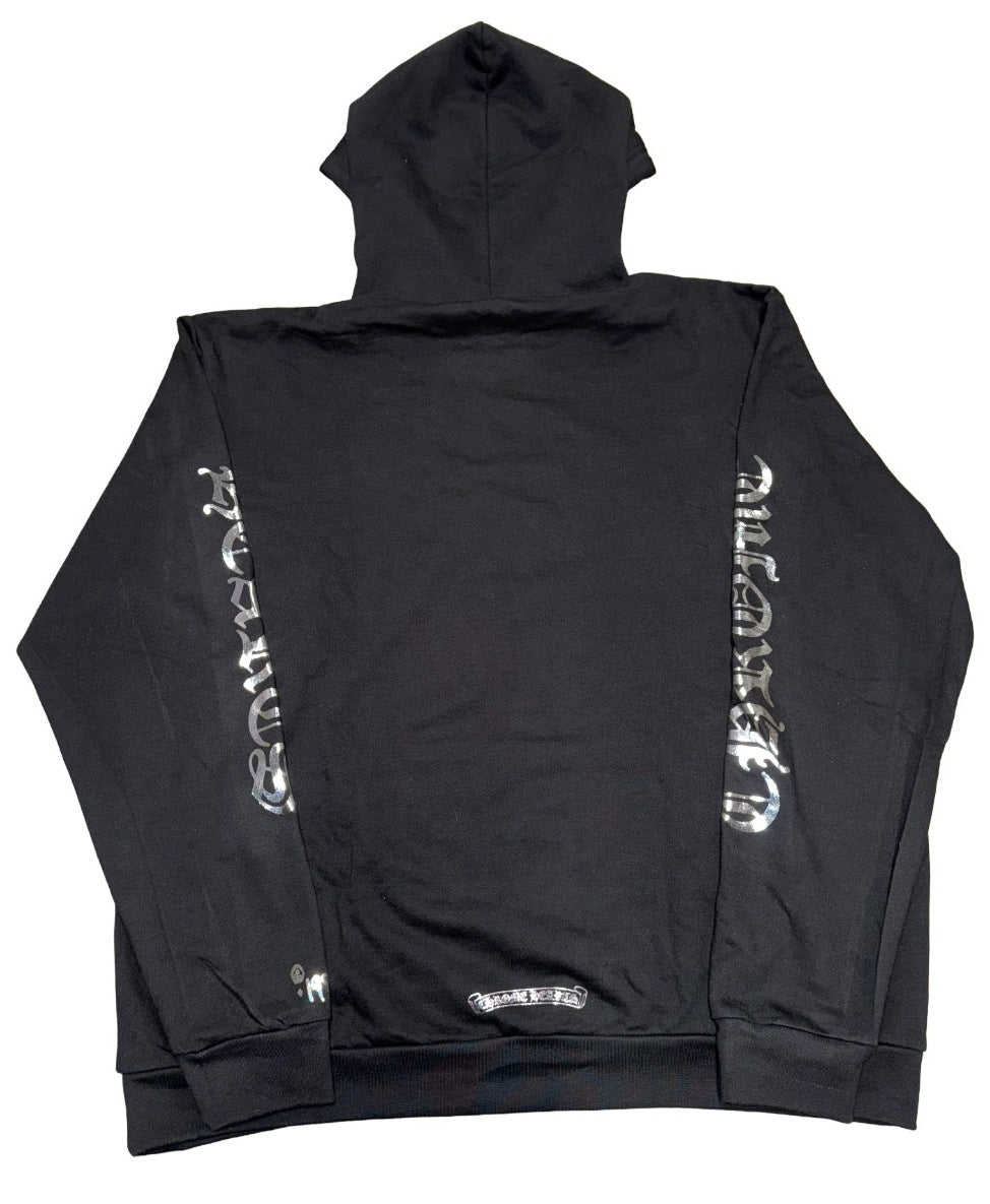 CHROME HEARTS 'REFLECTIVE SILVER' ONLINE EXCLUSIVE VERTICAL LOGO HOODIE