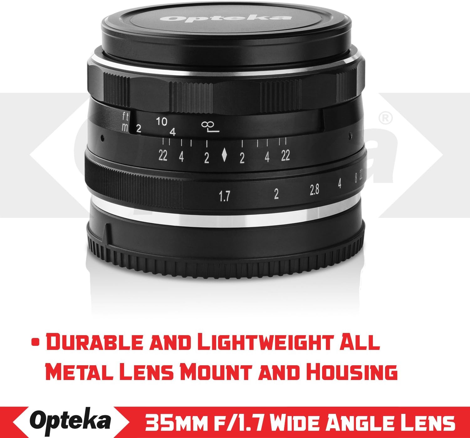 Opteka 35mm f/1.7 HD MCマニュアルフォーカスプライムレンズ Canon EF-Mマウント APS-Cデジタルカメラ用