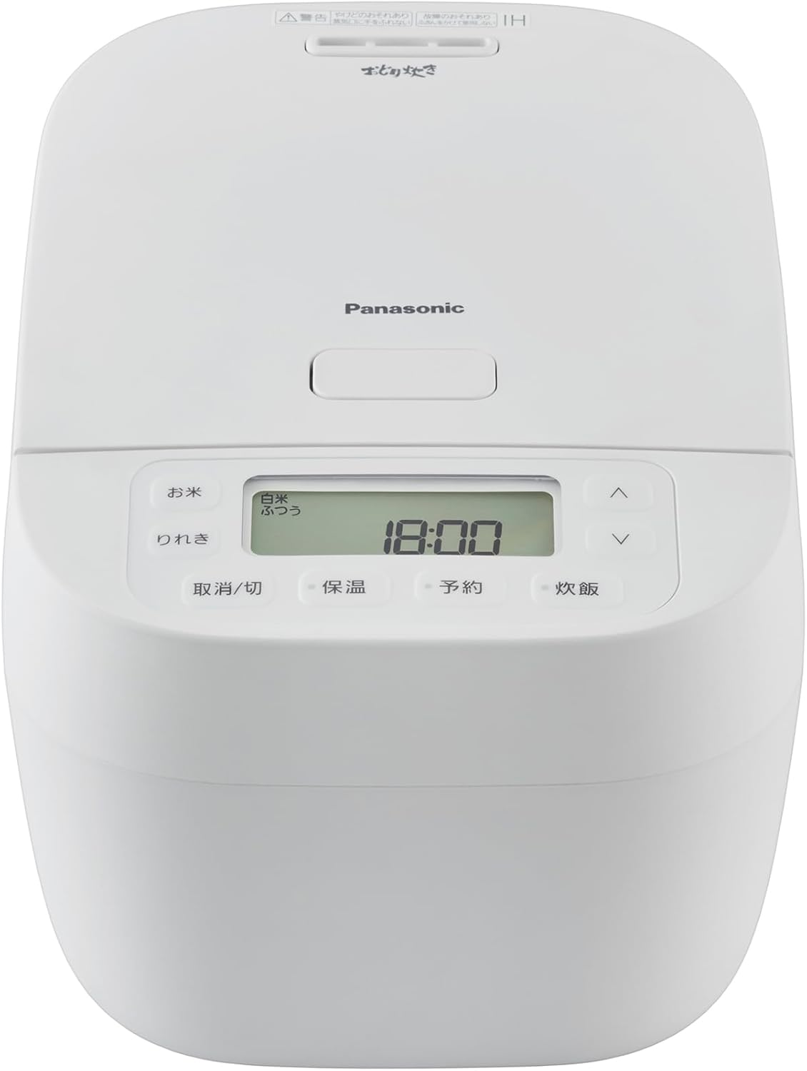 Panasonic SR-N310D-W Rice Cooker, 0.2 fl oz (5.5 g), Odori Cooker, High Heating Power, White