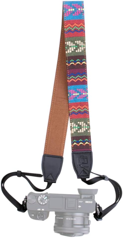 [VKO] Camera Shoulder Strap Vintage Canvas Neck Strap Adjustable Shoulder Strap for Nikon Canon Sony SLR Digital SLR Camera