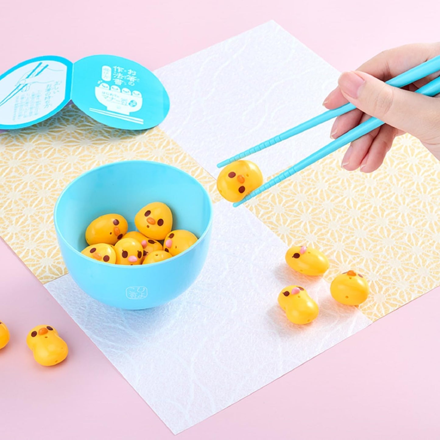 Eyeup (アイアップ) First Manner Beans Large Grain | Educational Toy for Practicing Chopsticks While Playing, Suitable for Ages 3 and Up