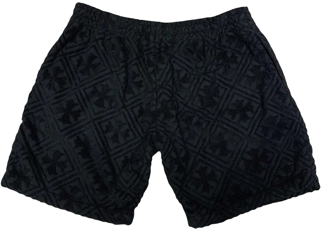 CHROME HEARTS 'BLACK TOWEL' PLUS CROSS SHORTS