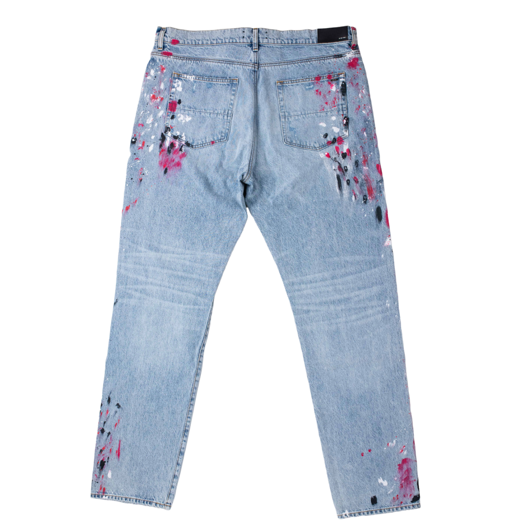 AMIRI 'RED/WHITE/PINK' PAINTER JEANS