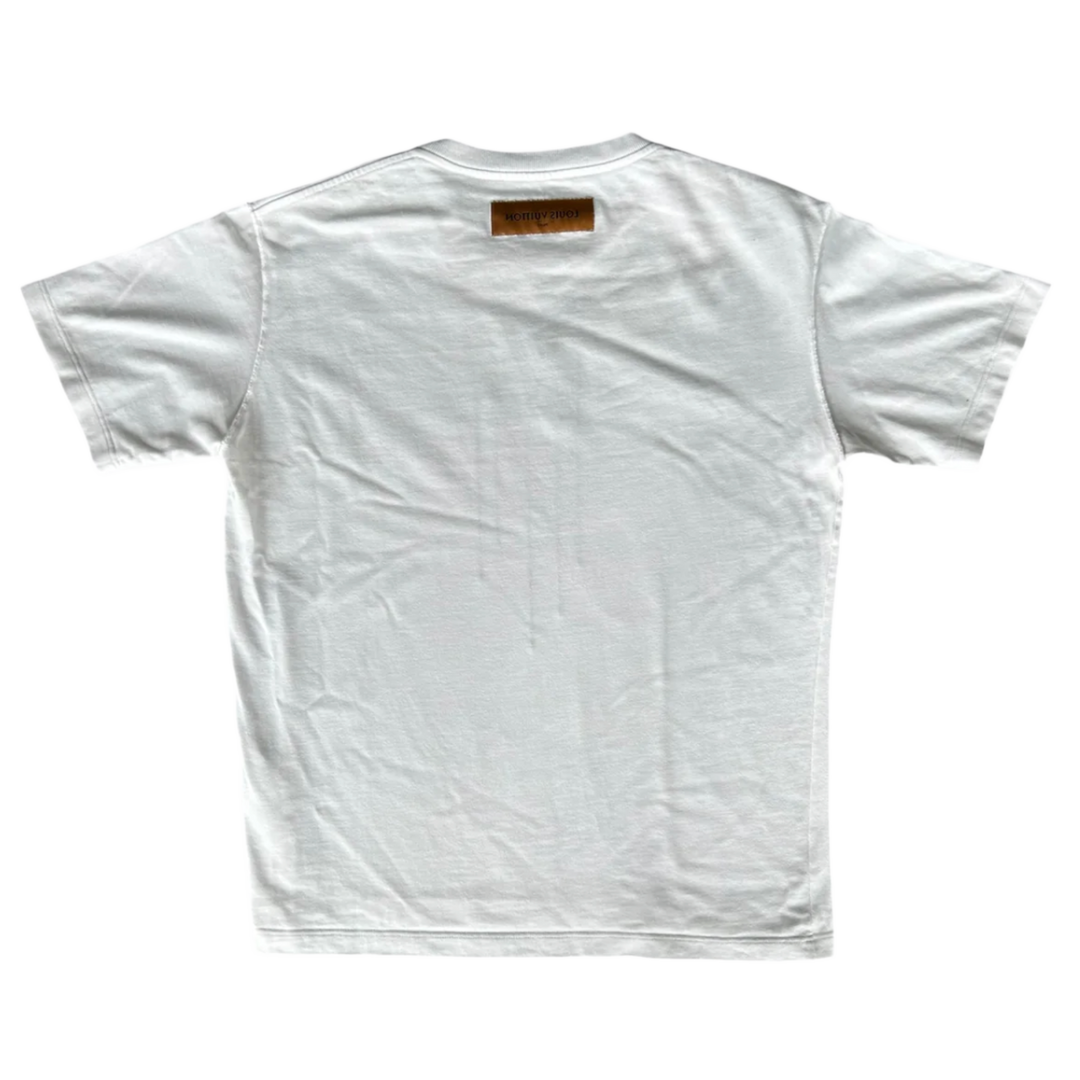 LOUIS VUITTON 'BIRD LOGO' WHITE TEE