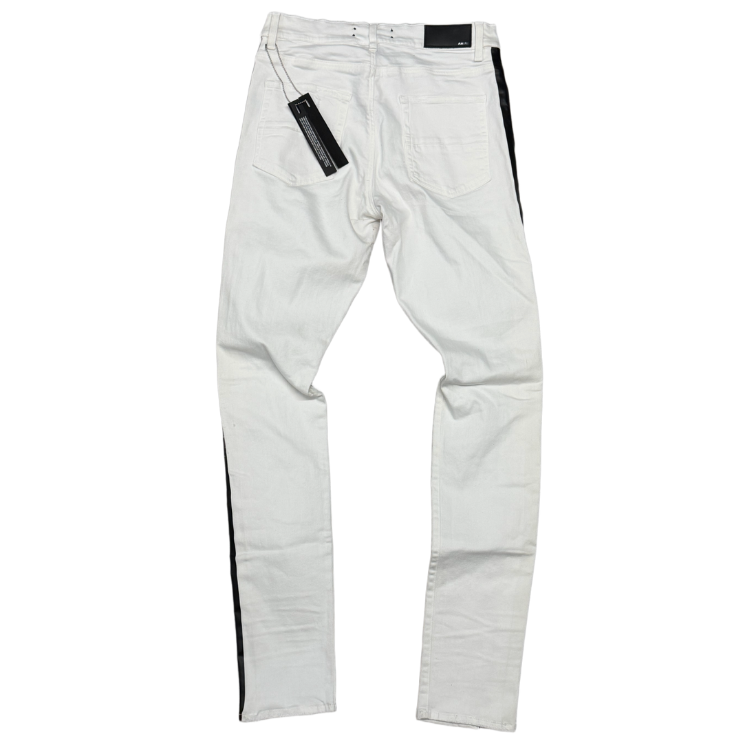 AMIRI 'WHITE' BLACK TRACK JEANS