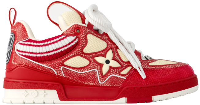 LOUIS VUITTON LV 'RED/BEIGE' SKATE SNEAKER