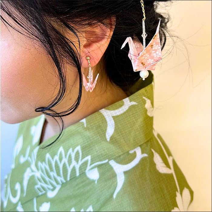 Orizuru Earrings Red