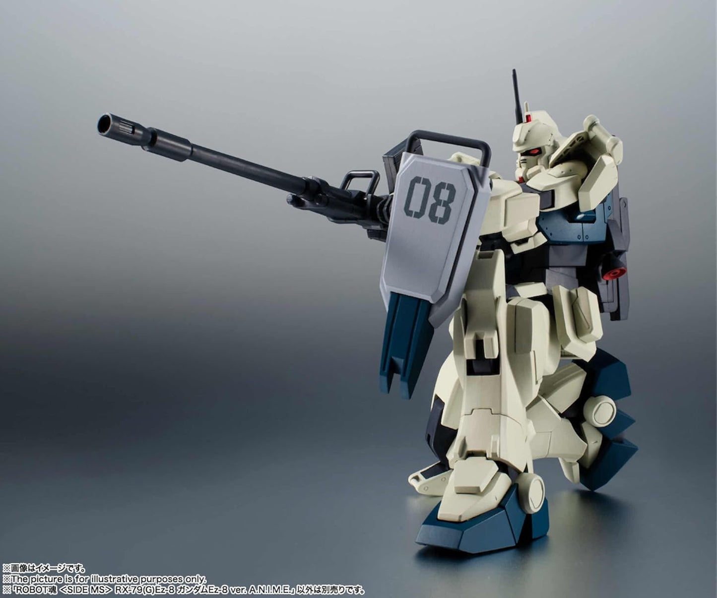 BANDAI SPIRITS Robot Spirits Mobile Suit Gundam 08th MS Platoon RX-79 (G) Ez-8 Gundam Ez-8 Ver. A.N.I.M.E. Approx. 4.9 inches (125 mm), ABS & PVC Pre-painted Action Figure