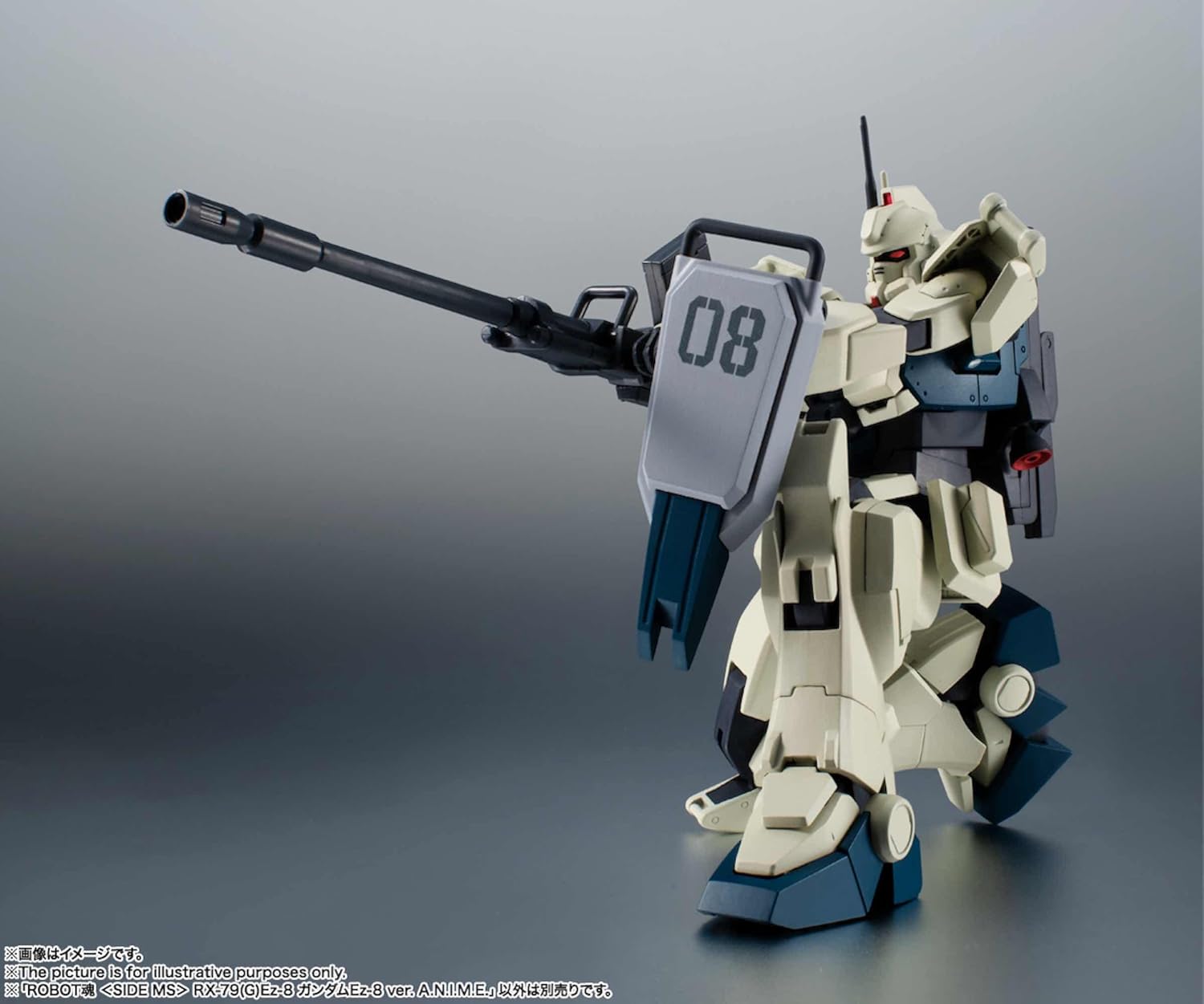 BANDAI SPIRITS Robot Spirits Mobile Suit Gundam 08th MS Platoon RX-79 (G) Ez-8 Gundam Ez-8 Ver. A.N.I.M.E. Approx. 4.9 inches (125 mm), ABS & PVC Pre-painted Action Figure