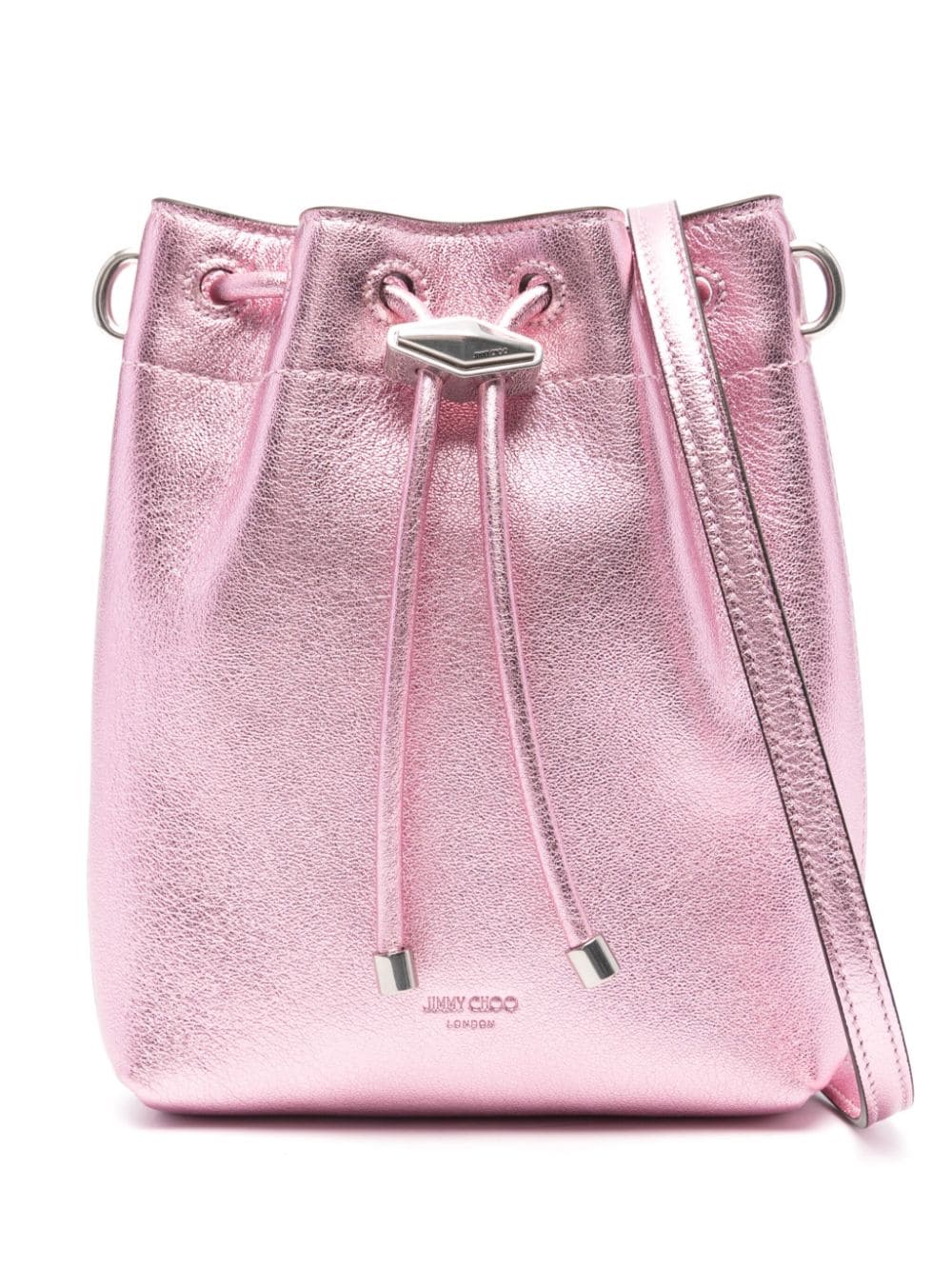 Jimmy ジミーチューボンボンメタリックレザーミニバケットバッグ - Image 2