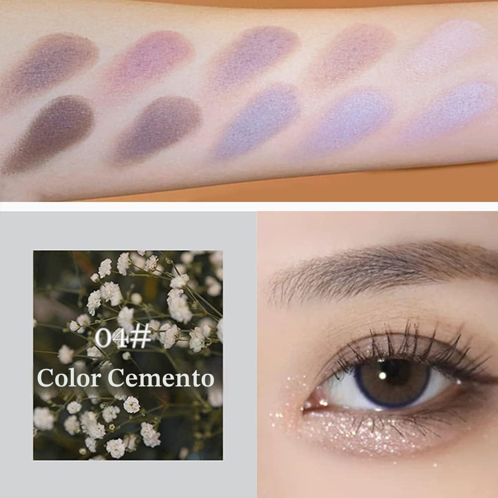 Erinde 10 colores paleta de sombra de ojos desnuda, paleta de maquillaje de sombra de ojos mate marrón taupe, paleta de ojos ahumados gris neutro, ultra-mezclable, sombra de ojos natural de larga