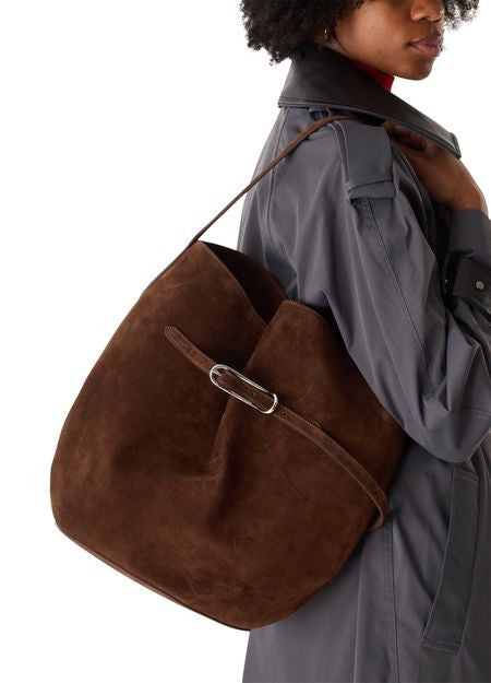LIFFNER Belted large suede bucket bag - Image 2