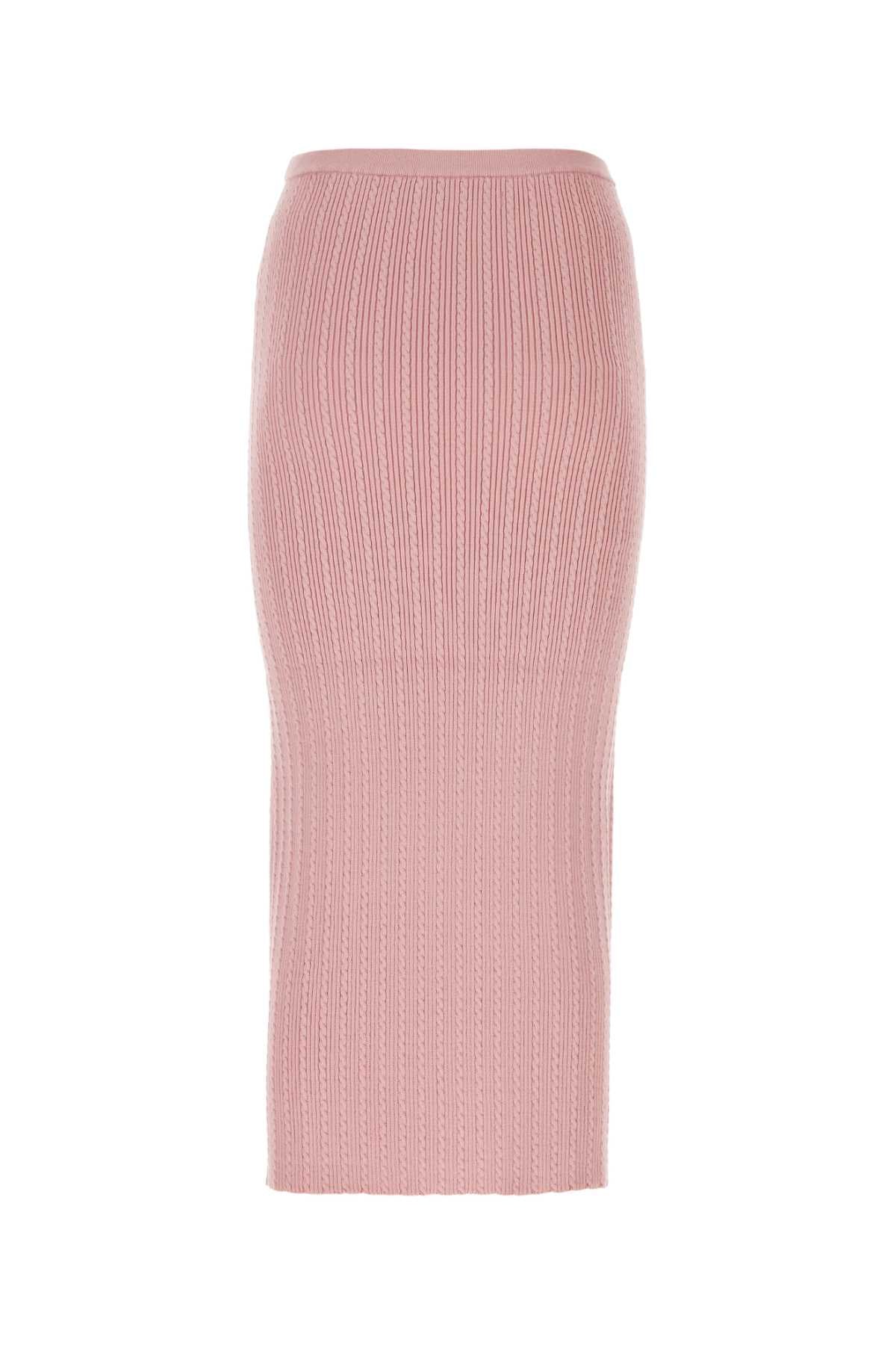 Alessandra Rich アレッサンドラリッチピンクストレッチコットンブレンドスカート - Image 2