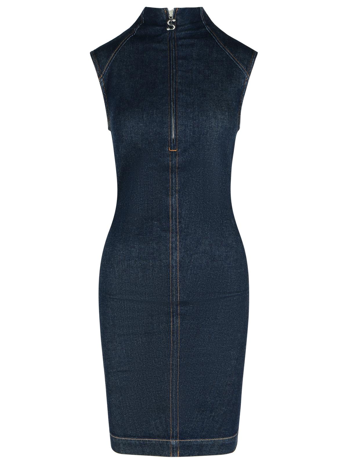 Sportmax SportMax 'Cerea'ダークブルーコットンドレス - Image 2