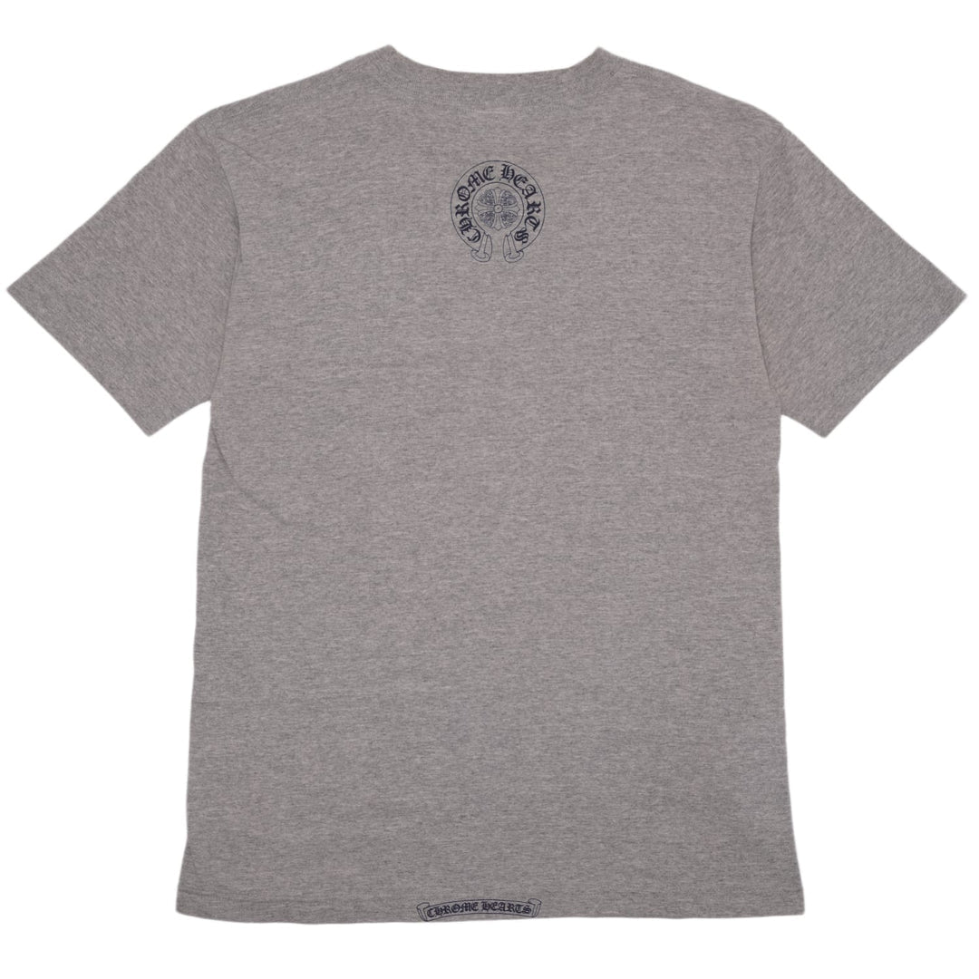 CHROME HEARTS 'HEATHER GREY' VINTAGE FLORAL DAGGER TEE