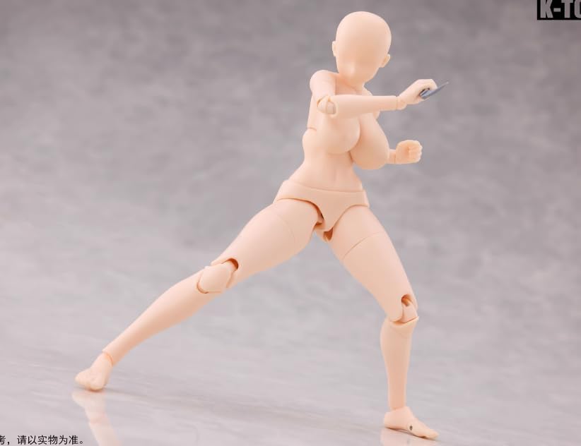 [AC] K-TOYS KT02 1/12 Anime Style Movable Action Figure Glamorous Female Bare Body White Skin