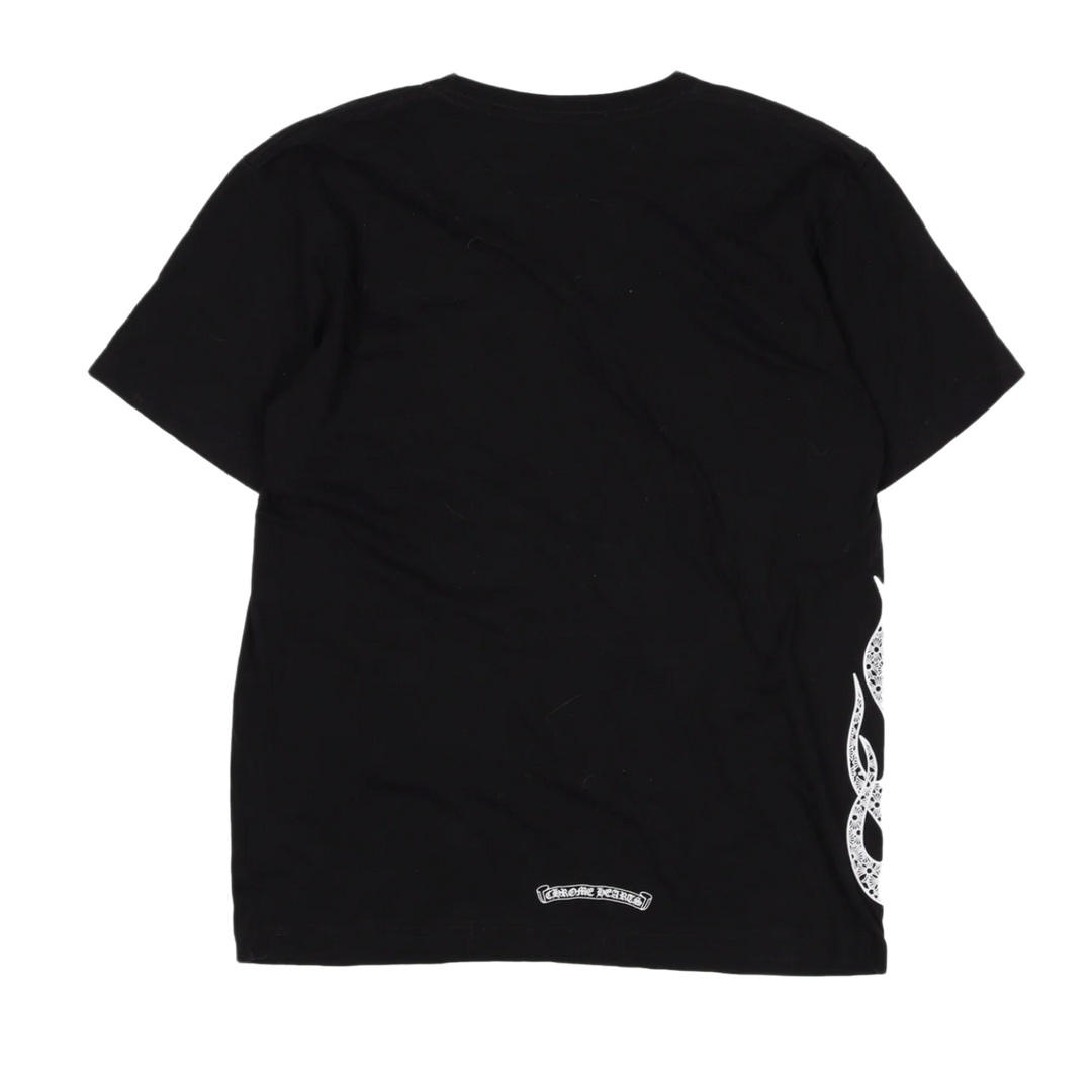 CHROME HEARTS 'BLACK' FLAME POCKET TEE