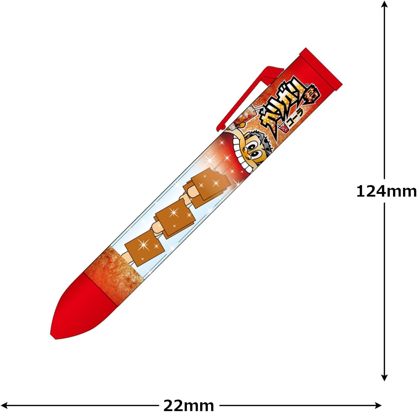 funbox 43068201 Oil-based Ballpoint Pen, Snacks, Sakusaku Ballpoint Pen, Galigari-kun, Cola