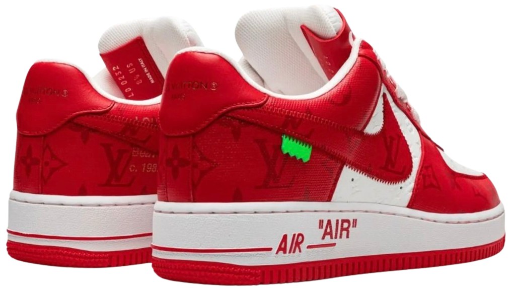 LOUIS VUITTON X NIKE AIR FORCE 1 LOW BY VIRGIL ABLOH RED