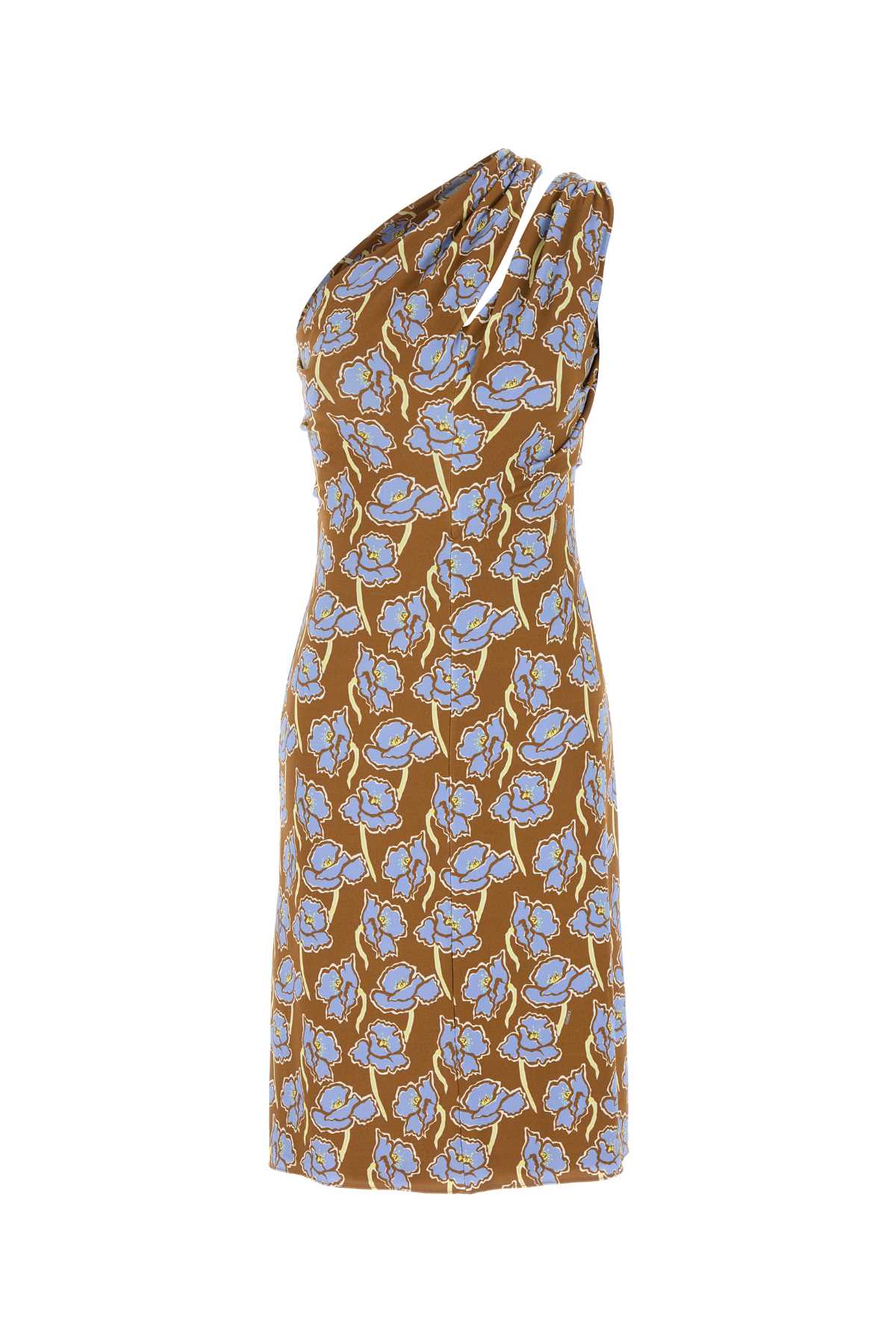 Versace ヴェルサーチプリントストレッチクレープワンショルダードレス - Image 2