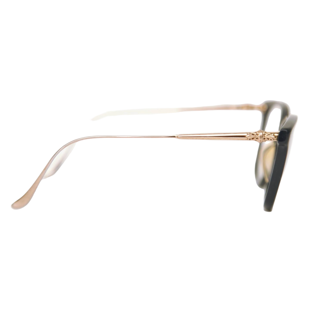 CHROME HEARTS 'JEJE SPOT' BLACK/GOLD GLASSES