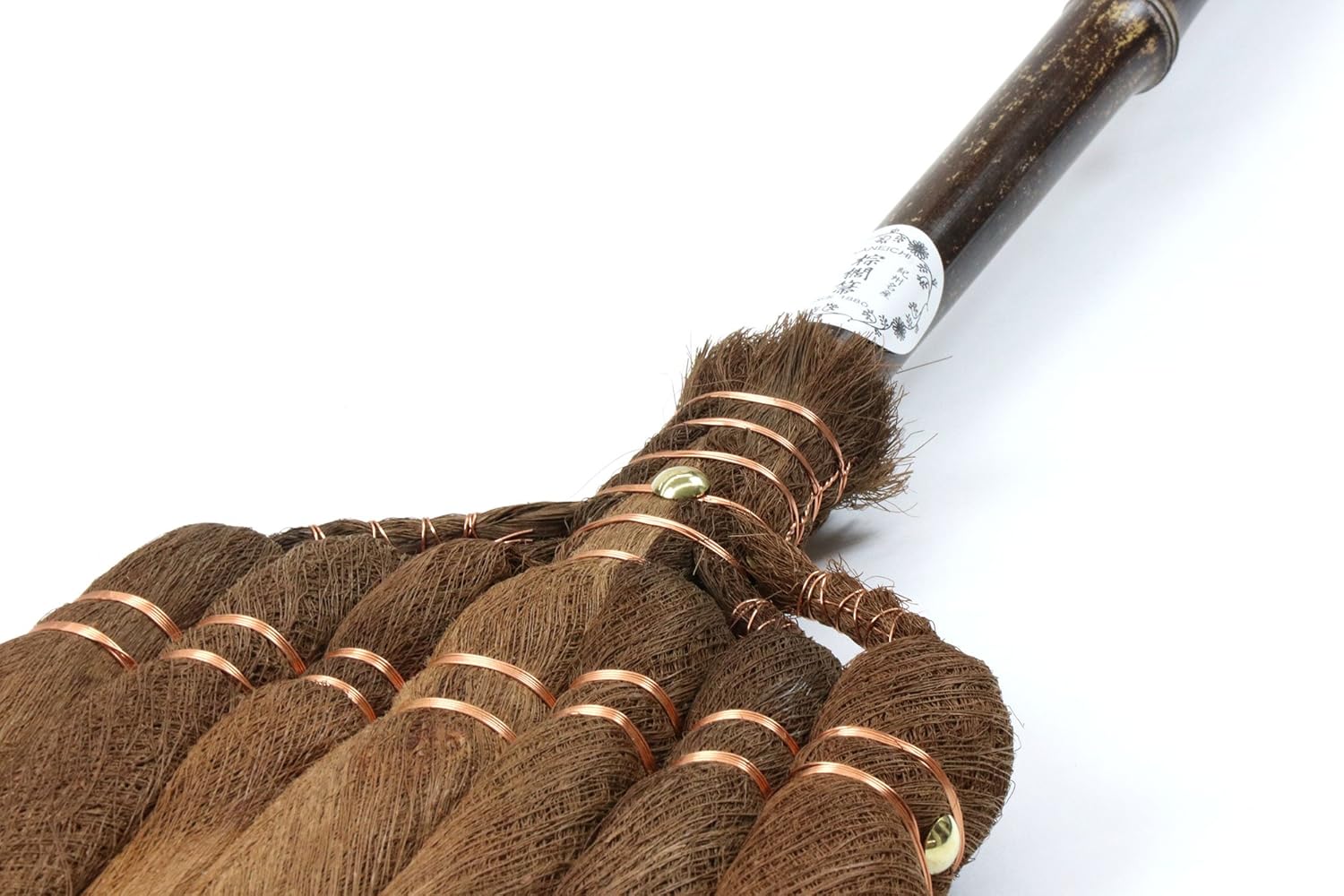Katsunosuke Yamamoto Shop Kanichi Brown 7 Ball Broom with Long Handle (Leather Wrap), Traditional Craft, Kakayama Prefecture, Kakayama Prefecture, We have purchased a brown broom directly from Katsunosuke Yamamoto store. This is a genuine product