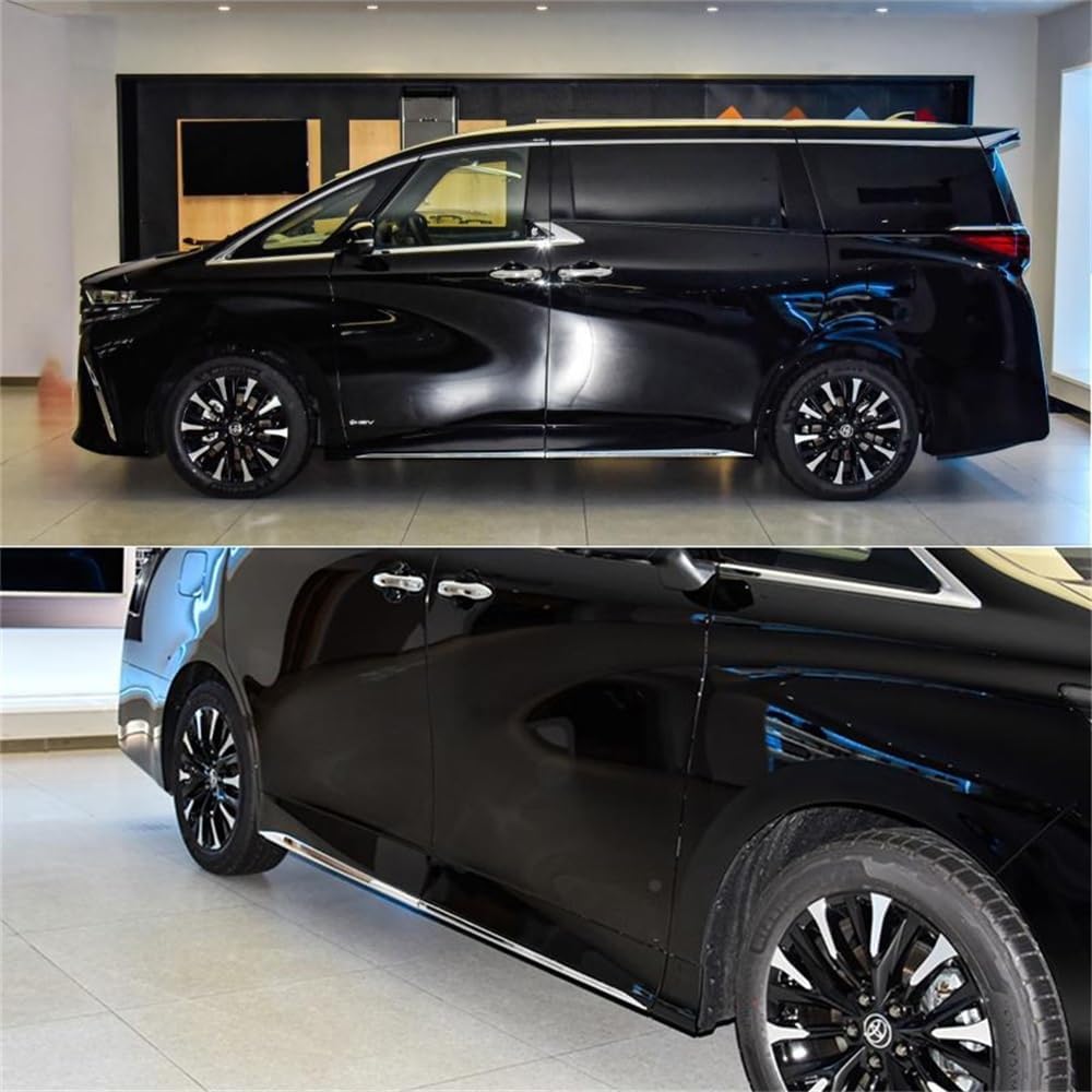 Alphard 40 Series Vellfire 40 Series Side Lip Garnish, Door Lower Garnish, Custom Parts, Aero Parts, Exterior Accessories, 4 pcs, Plated Finish
