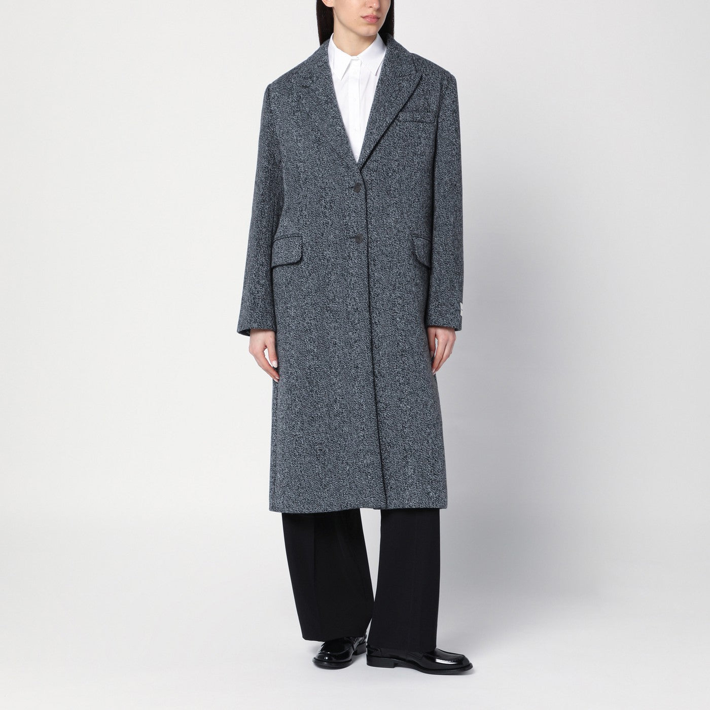 Calvin Klein ウールブレンドのカルビンクラインシングル胸コート - Image 2