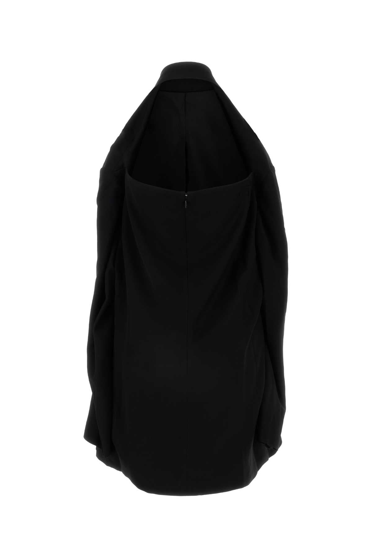 Balenciaga バレンシアガブラックビスコースブレンドブレザードレス - Image 2