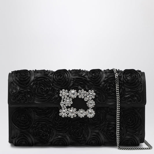 Roger Roger Vivier Black Flower Clutch Bag Eflorescence - Image 2