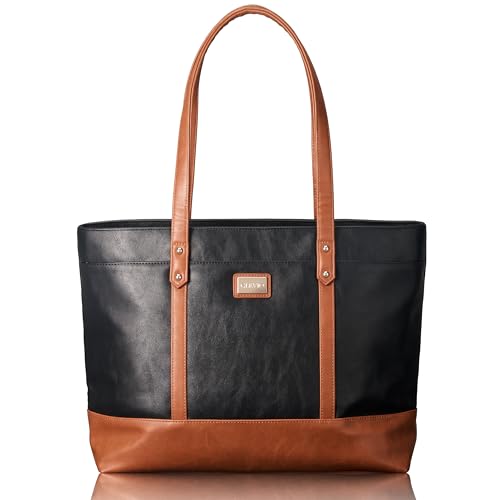 GLEVIO Men's A4 Business Bag, Tote Bag, Made by Leading Bagsmen, Black