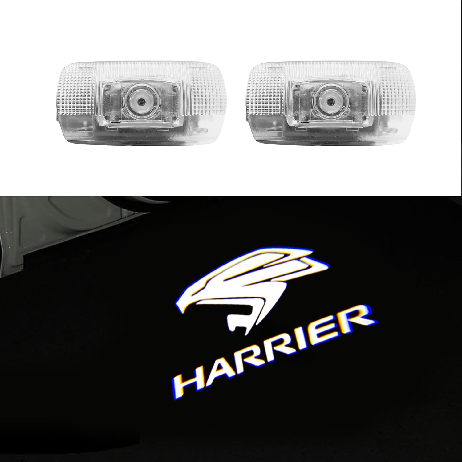Courtesy Light Courtesy Lamp, High Brightness, LED Logo Projection, Door Welcome Light, Compatible with Toyota/Harrier 80 Series 60 Series 30 Series, Mounting Tools Included, Fade Resistant, Car Door