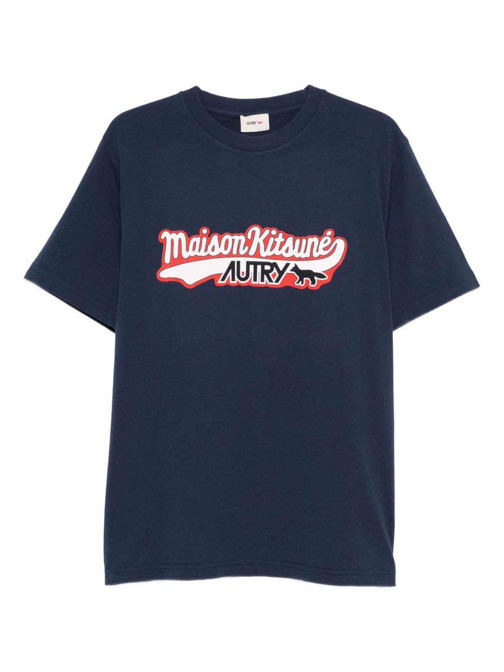 Maison Autry X Maison KitsuneロゴコットンTシャツ - Image 2