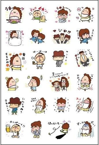 Sticker Set of 93, Tachibana Midori, Tachibana Mikan, Tachibana Yuzhiko, Tachibana Jin, Wall Decals, Notebook Stickers, Waterproof Decals, Children's Stickers, Picture Stickers, Mobile