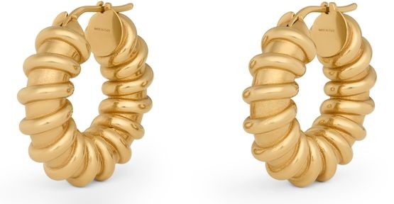 Celine défilé torsade hoops in brass with gold finish - Image 2