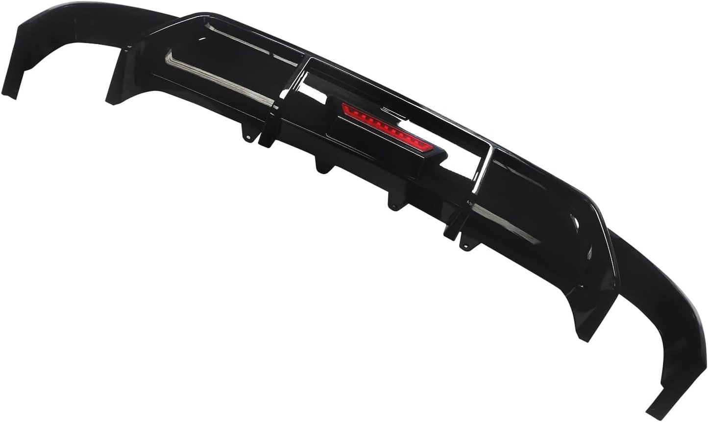 CARIG Camry Rear Diffuser, Toyota Camry WS/WS Leather Package for 2018-2023 Vehicles, Rear Pan Bar Spoiler, Rear Pan Bar Diffuser, LED Brake Lamp, ABS Painted, Glossy Black, Genuine Parts, Custom Car