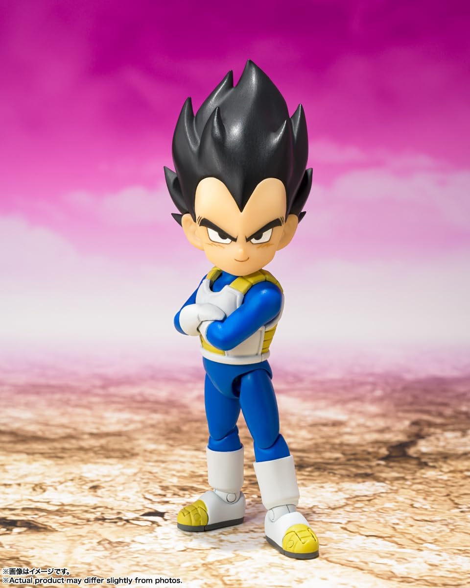 BANDAI SPIRITS S.H. Figuarts Dragon Ball DAIMA Vegeta (Mini) Approx. 2.8 inches (70 mm), PVC & ABC, Pre-painted Action Figure