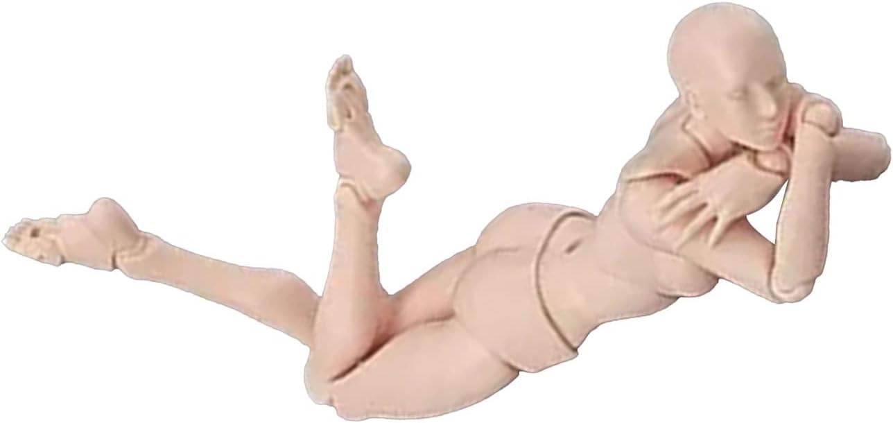 Figma Youth 2.0 Action Figure Model, Silver Grey Skin Tone, Articulated Joints, Adult Desk Toy, Grey and Orange Skin Color (Females #12)